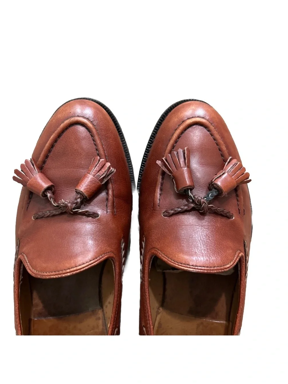 Church’s Men’s Cognac Leather Loafers with Tassel Size 8.5 Made In England